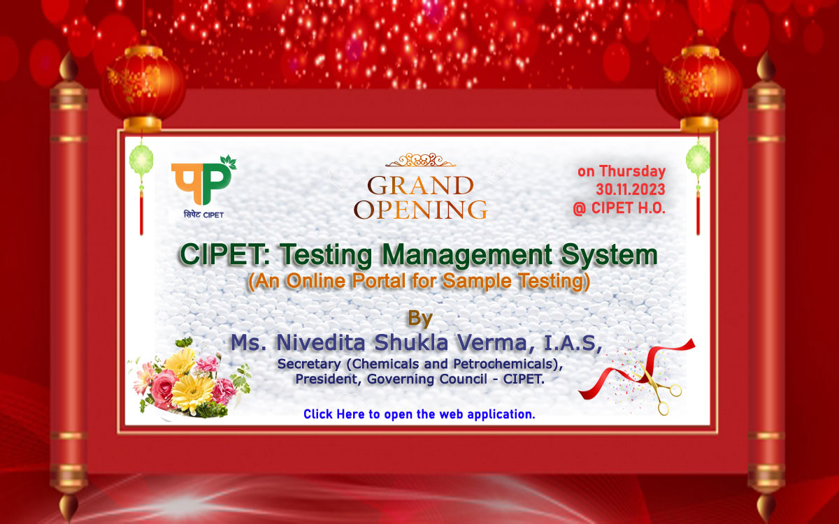 CIPET: Testing Management System Grand Opening
